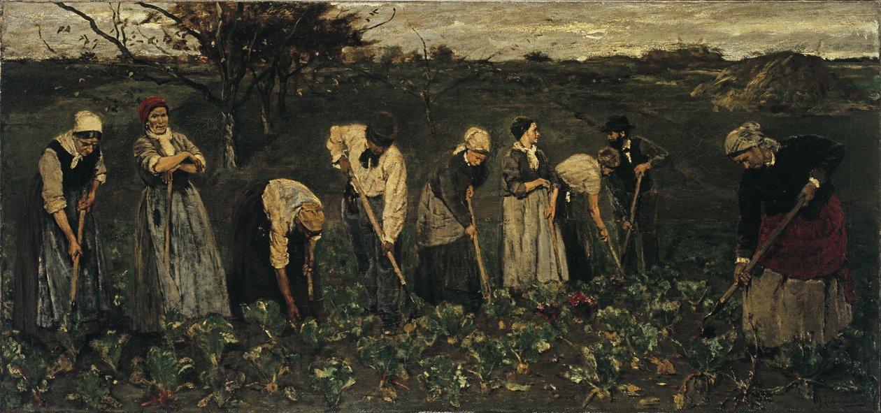 Arbeiders op het bietveld door Max Liebermann