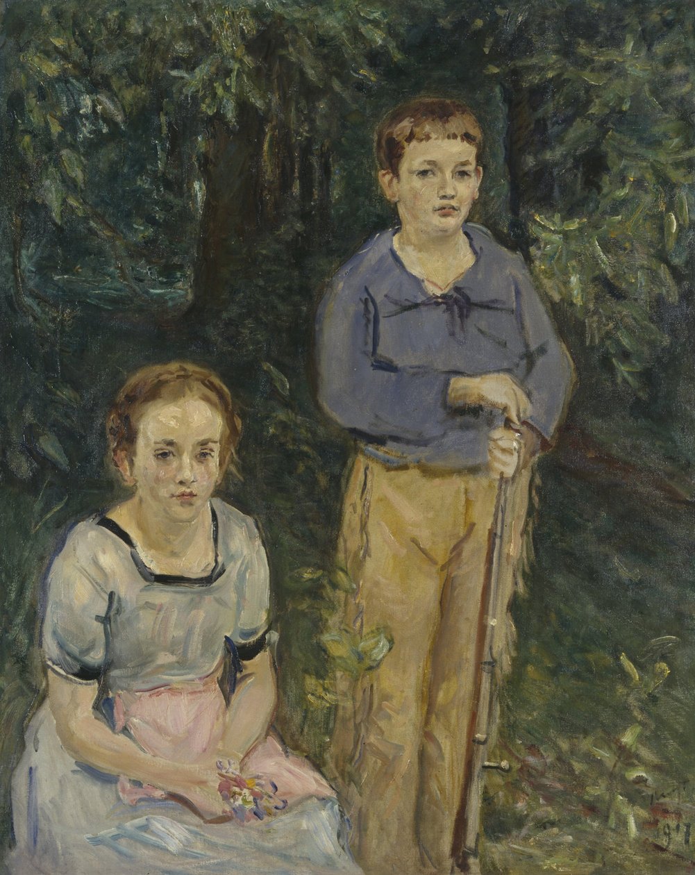 Nina en Wolfgang Slevogt door Max Slevogt