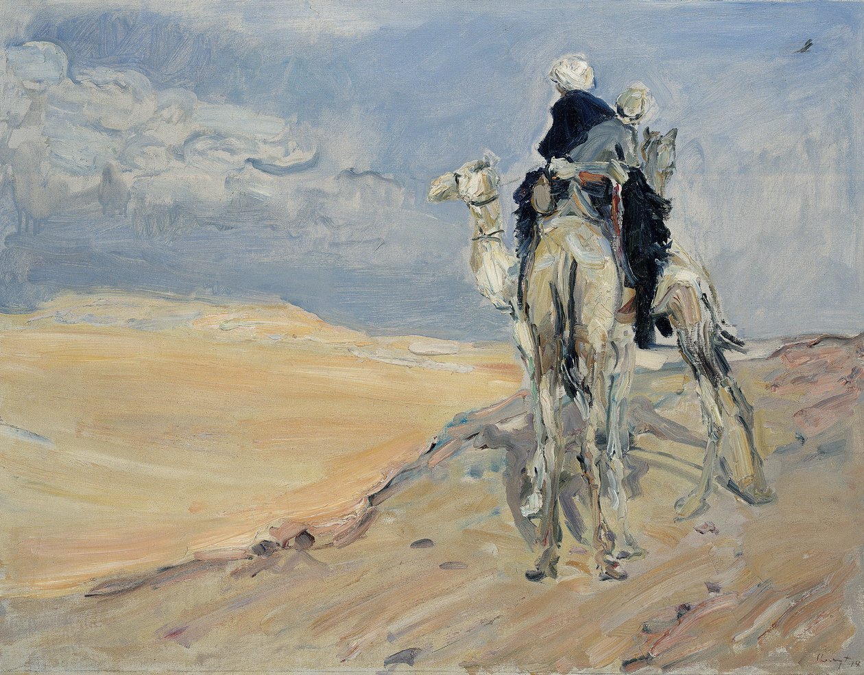 Zandstorm in de Libische woestijn, 1914 door Max Slevogt