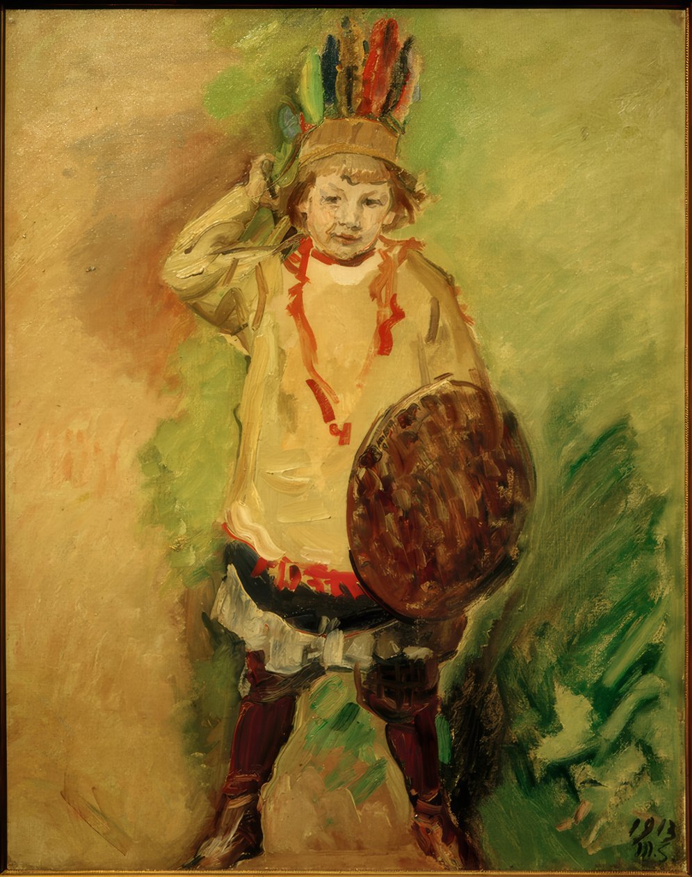 Wolfgang als indiaan door Max Slevogt