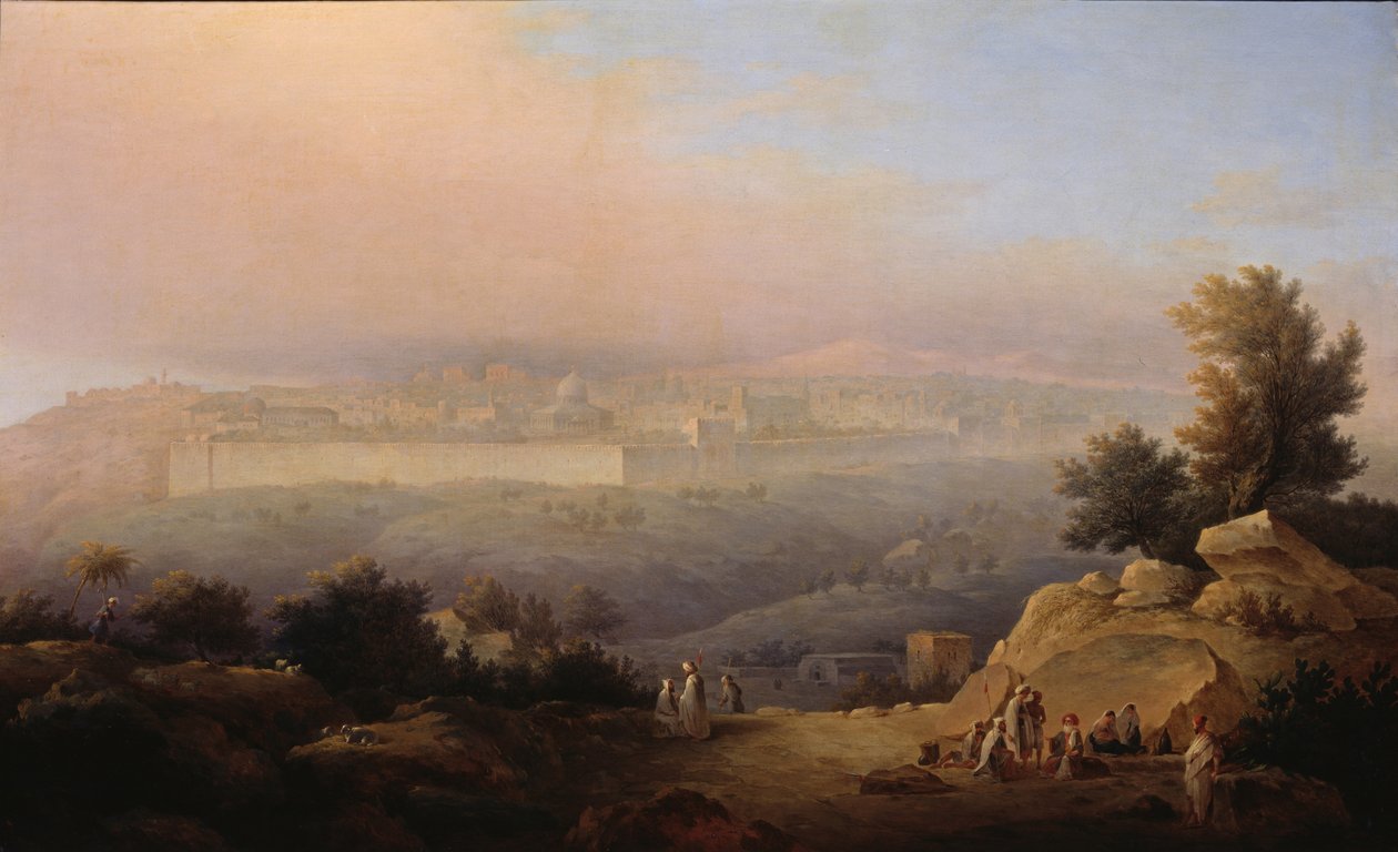 Jeruzalem, 1849 door Maxim Nikiphorovich Vorobyev