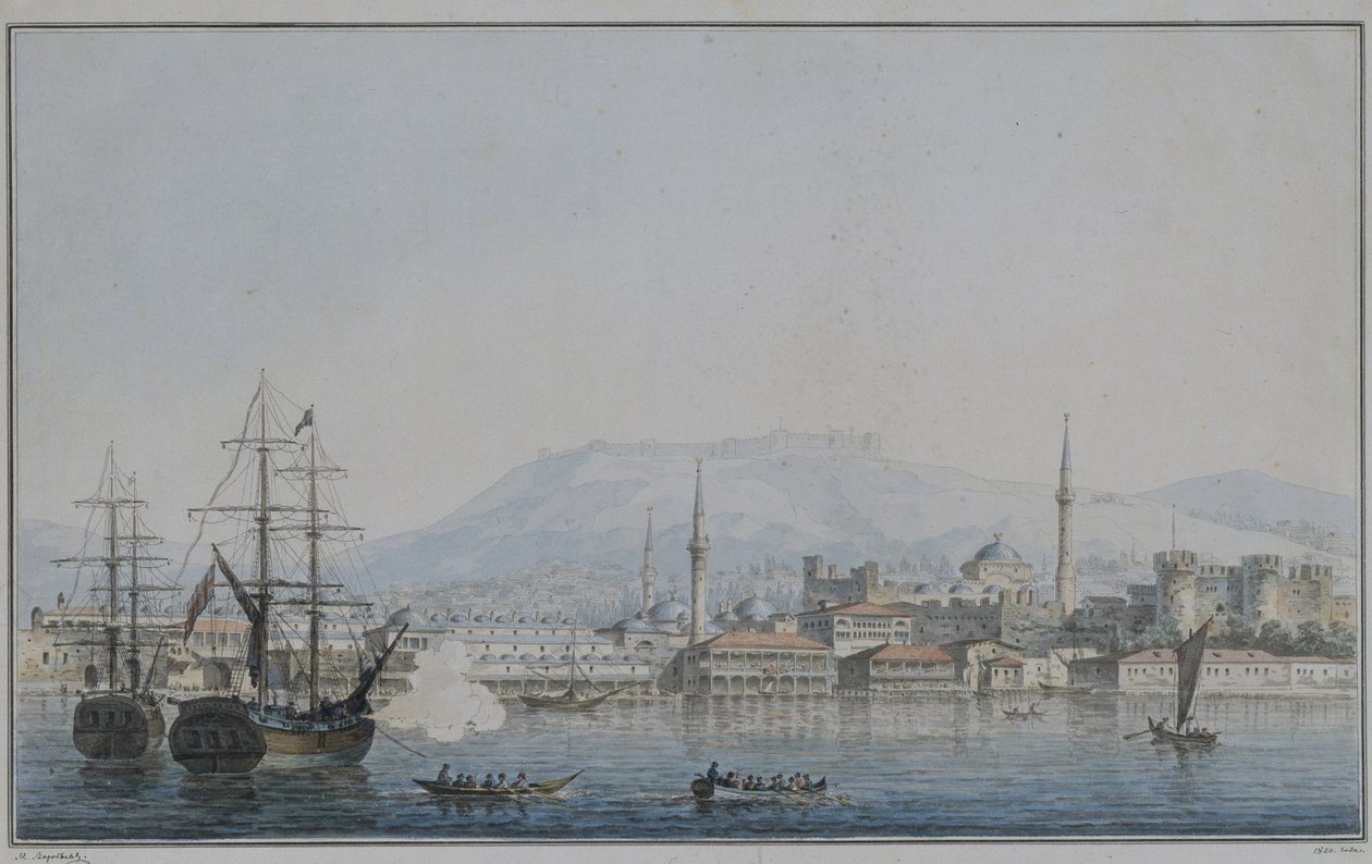 Smyrna, 1820 door Maxim Nikiphorovich Vorobyev
