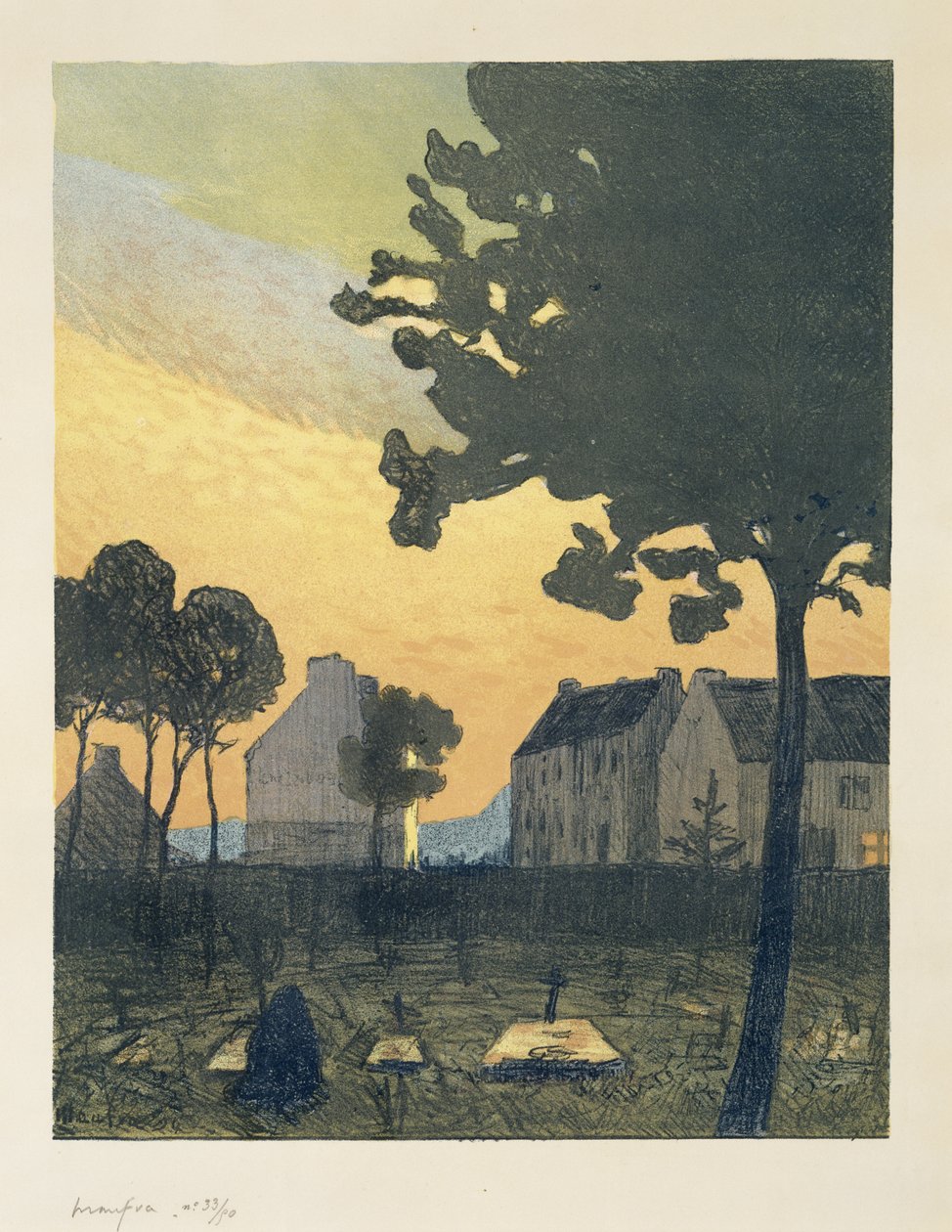 Landschap bij nacht door Maxime Emile Louis Maufra