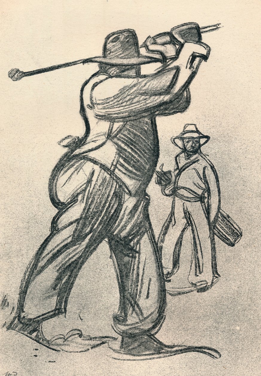 Le Joueur De Golf, ca. 1920, 1923 door Maxime Pierre Jules Dethomas