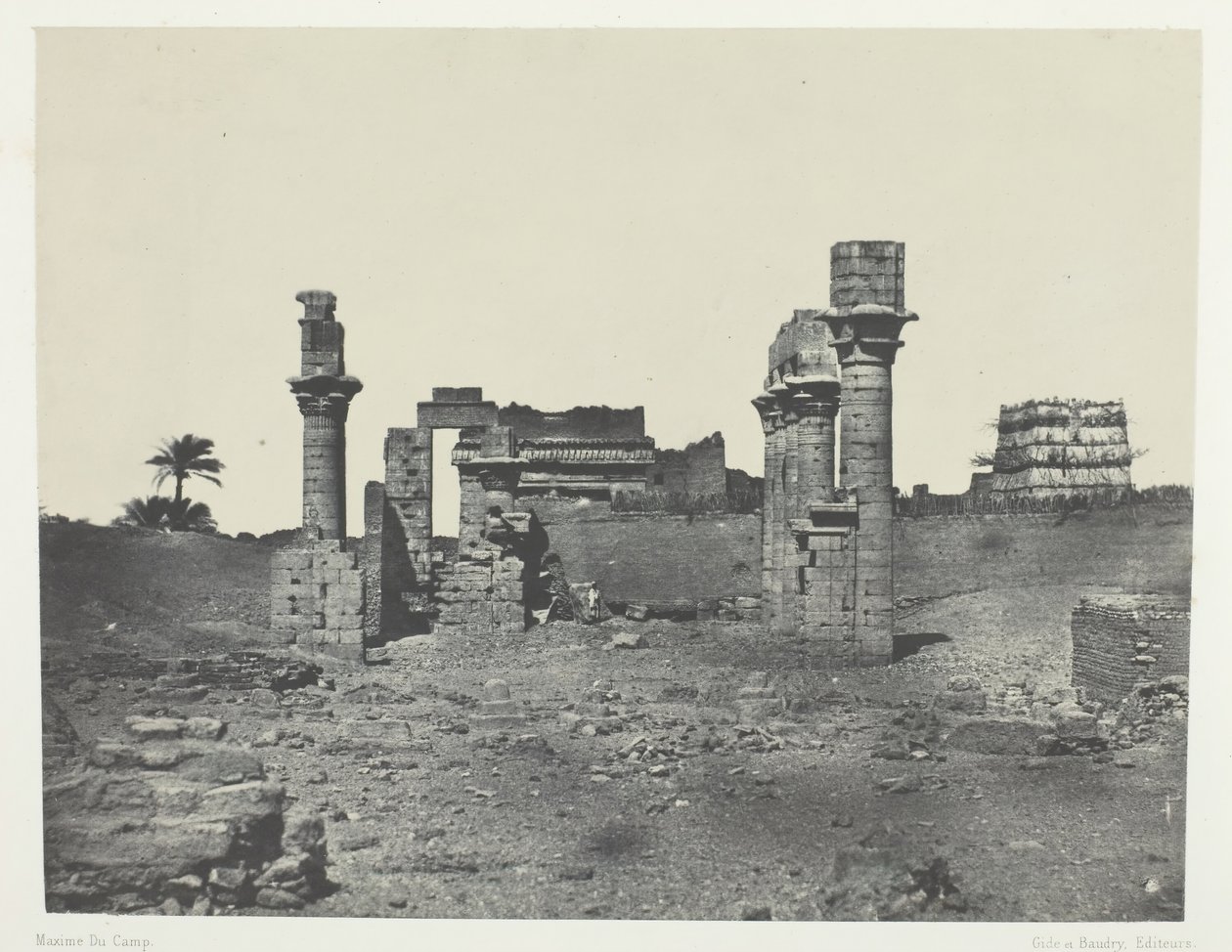 Tempel van Hermontis, Opper-Egypte door Maxime Du Camp