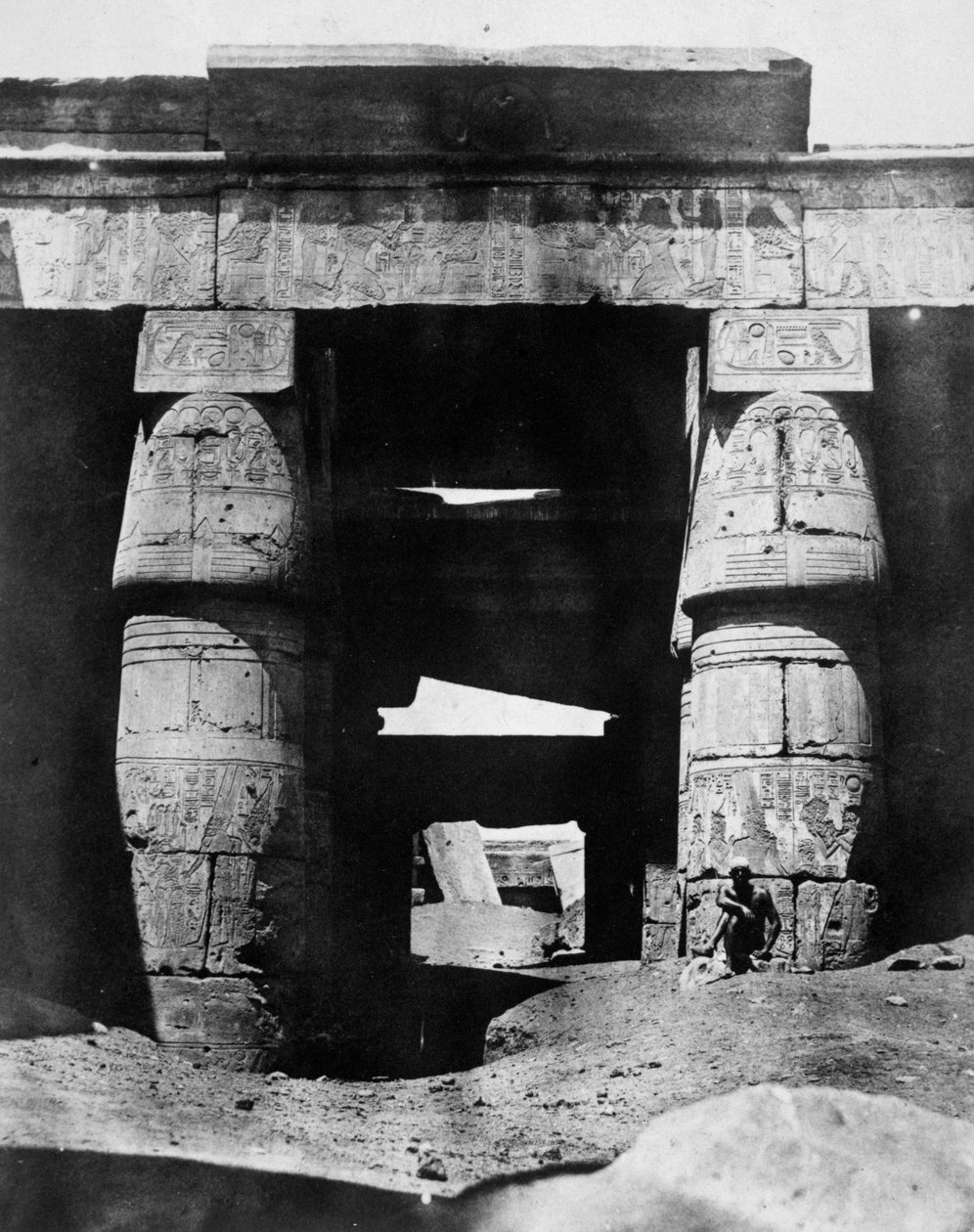 Tempelruïnes, Egypte door Maxime Du Camp
