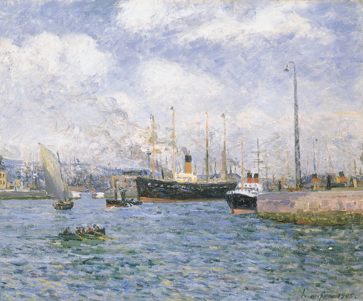 Vertrek uit Havre, 1905 door Maxime Emile Louis Maufra