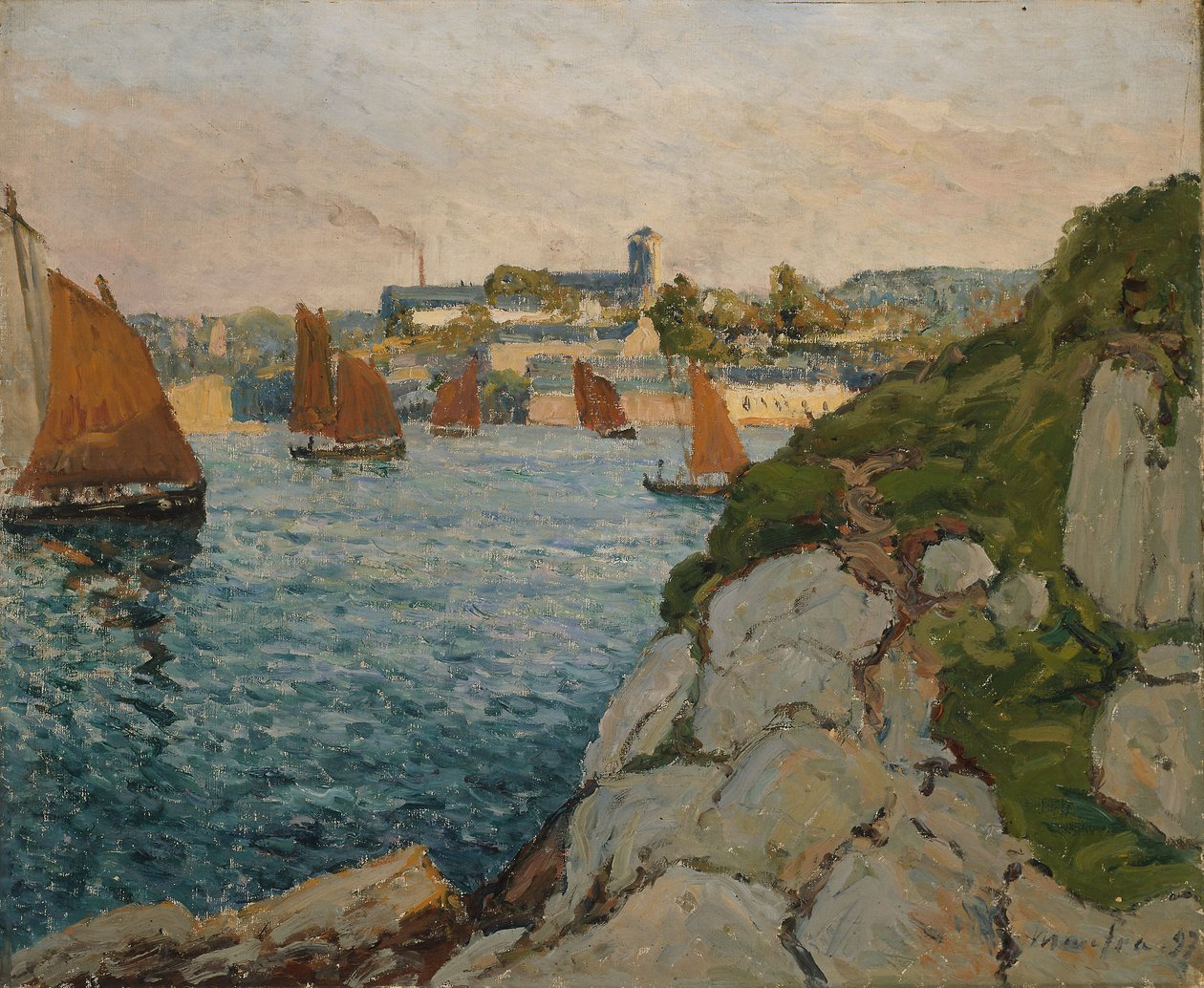 Douarnenez in de zon, 1897 door Maxime Emile Louis Maufra