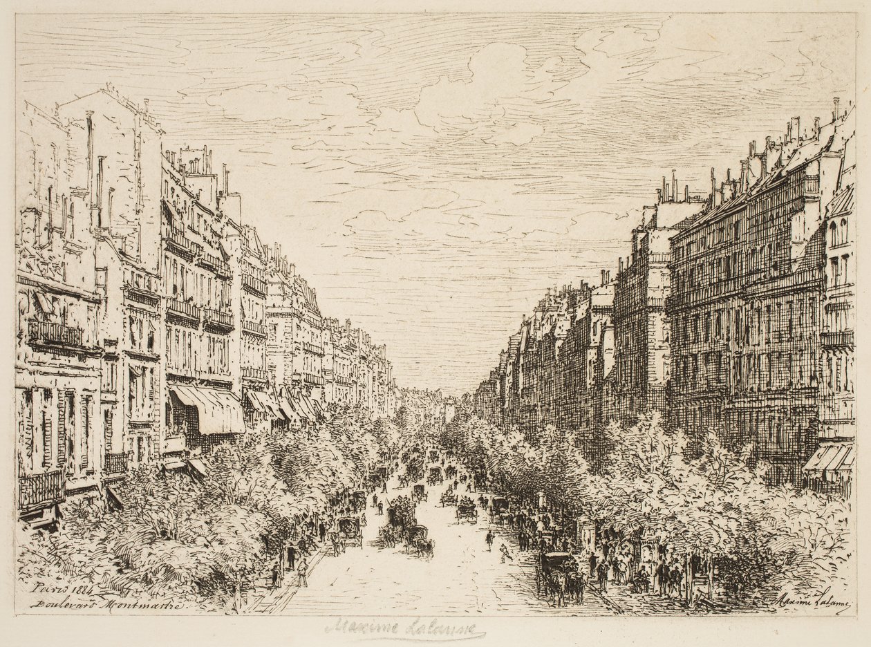 Boulevard Montmartre, Parijs door Maxime Lalanne