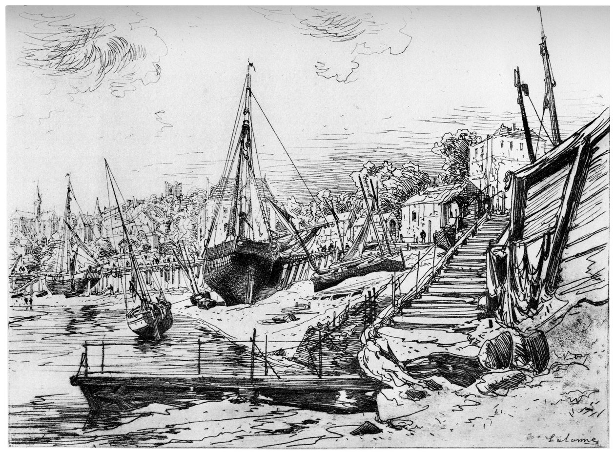 Concarneau, c1850-1895 door Maxime Lalanne