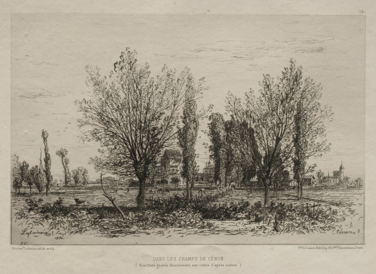 In de Velden van Cénon door Maxime Lalanne