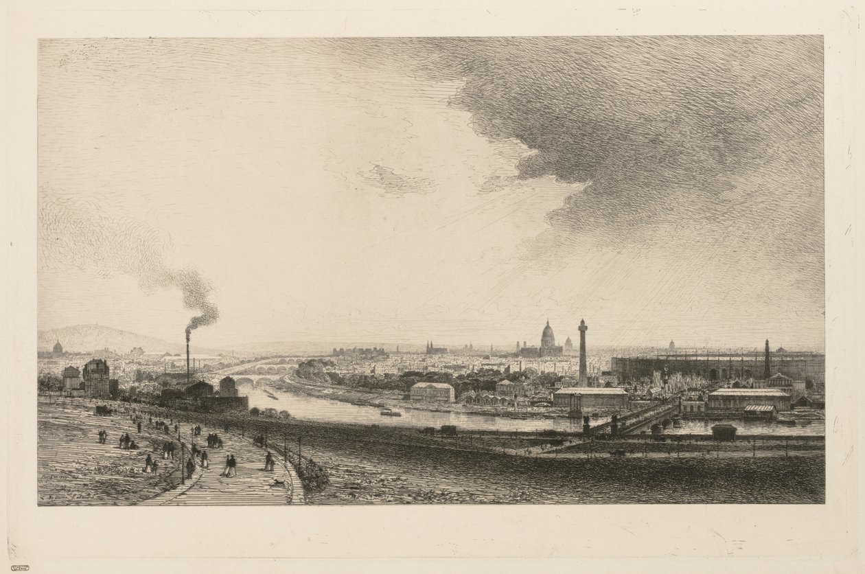 Aan de Seine, 1867 door Maxime Lalanne