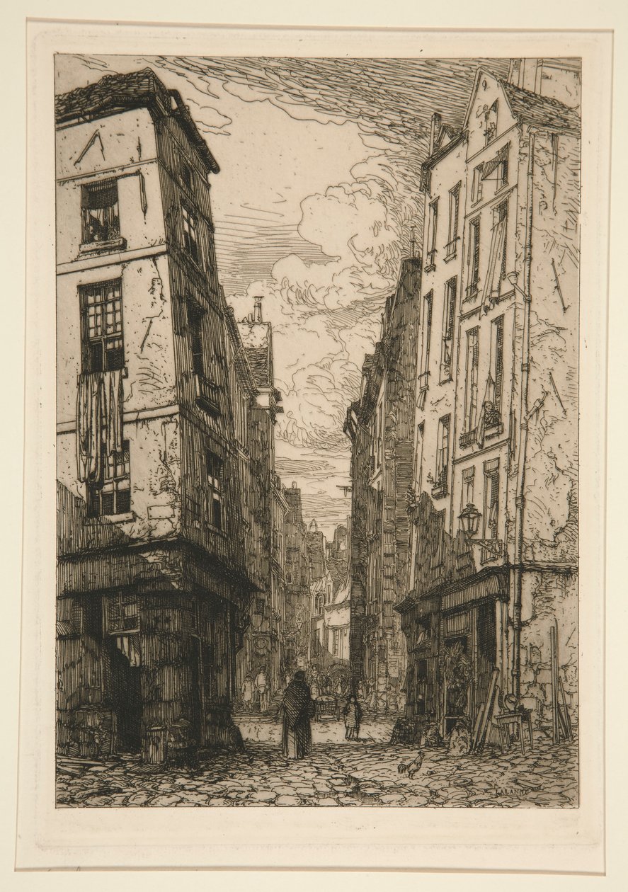 Rue des Marmousets (Vieux Paris) door Maxime Lalanne