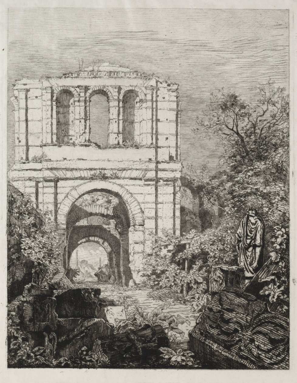Ruïnes van het Palais Lallien door Maxime Lalanne