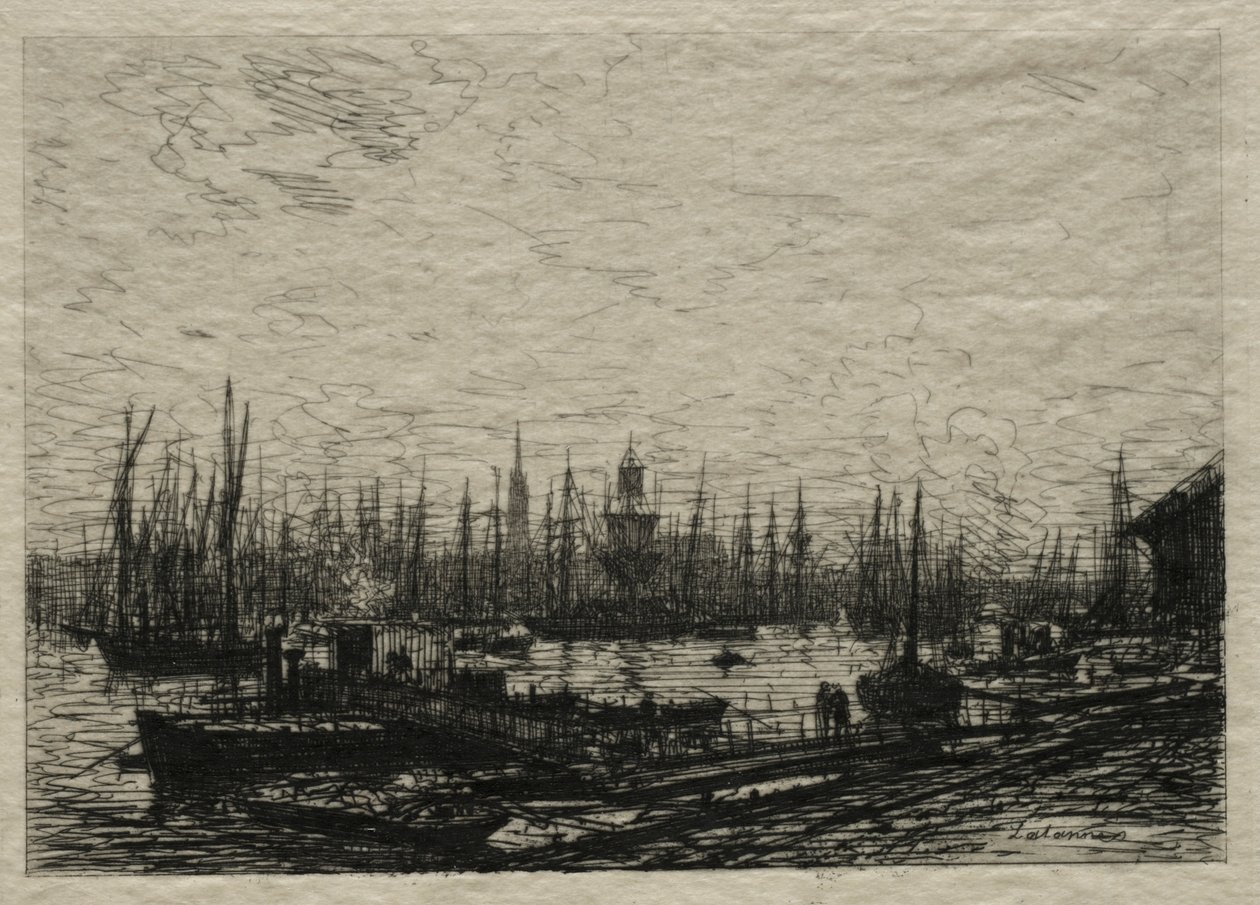 De haven van Bordeaux door Maxime Lalanne