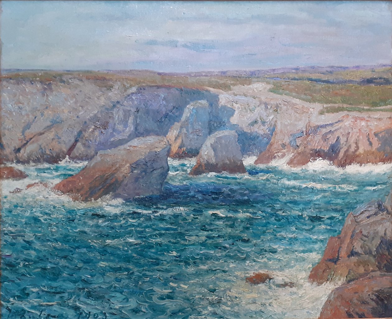 La crique, wilde kust, Quiberon door Maxime Maufra