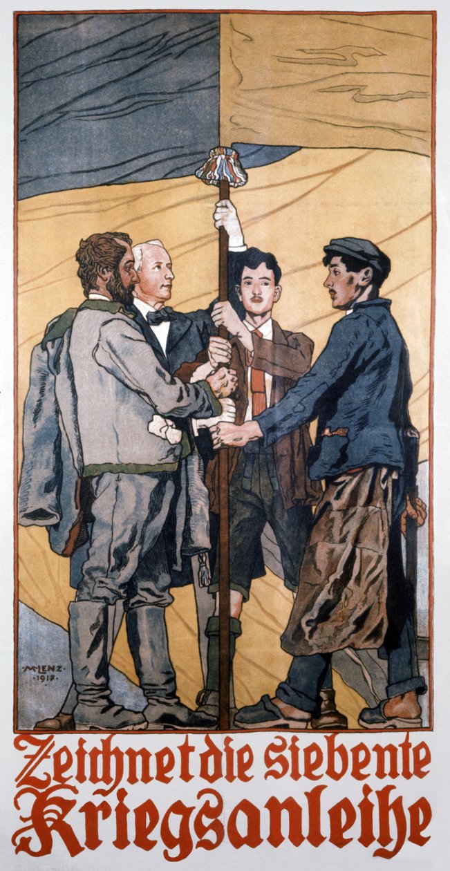 WW1 "Abonneer op de 7e oorlogslening" door Maximilian Lenz