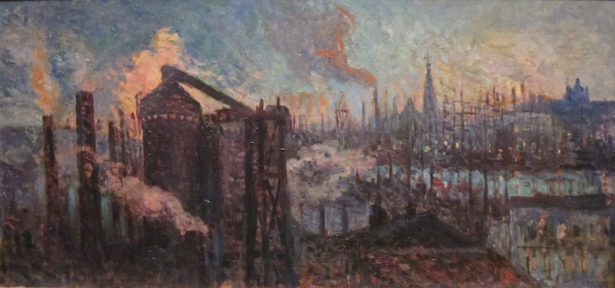 Grote industriële stad door Maximilien Luce
