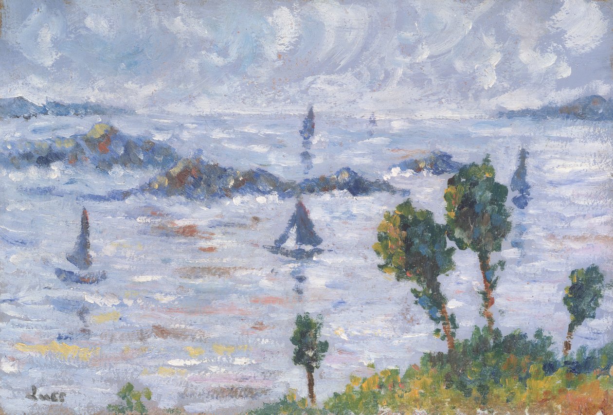 Landschap bij Kermouster door Maximilien Luce