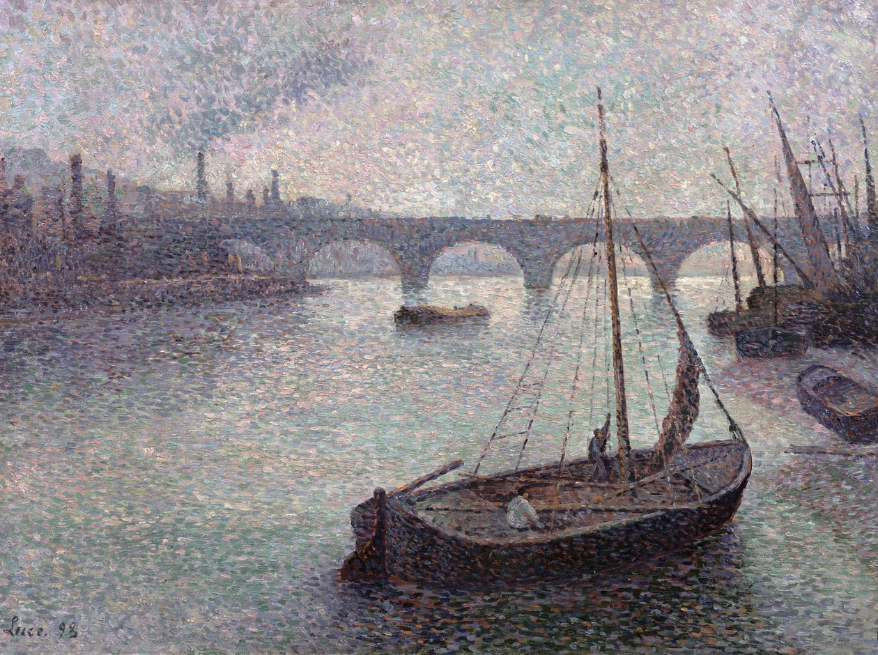 Uitzicht op de Theems, 1893 door Maximilien Luce