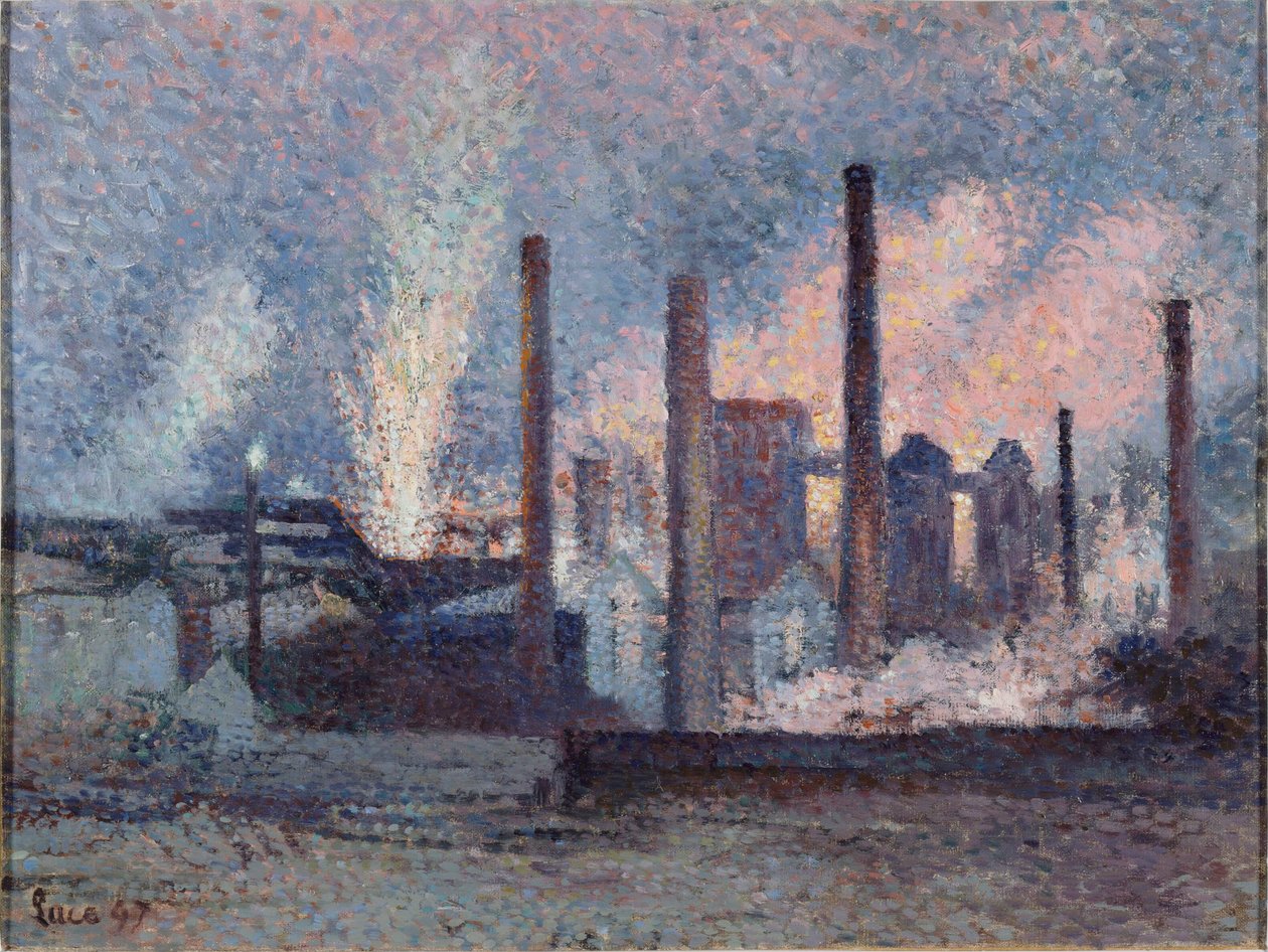 Staalfabriek in Charleroi, 1897 door Maximilien Luce