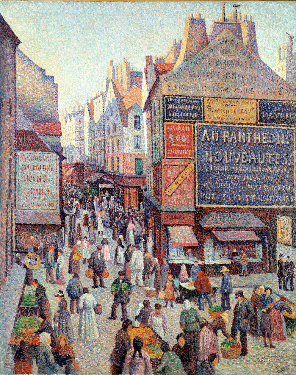 La Rue Mouffetard, ca. 1889-90 door Maximilien Luce