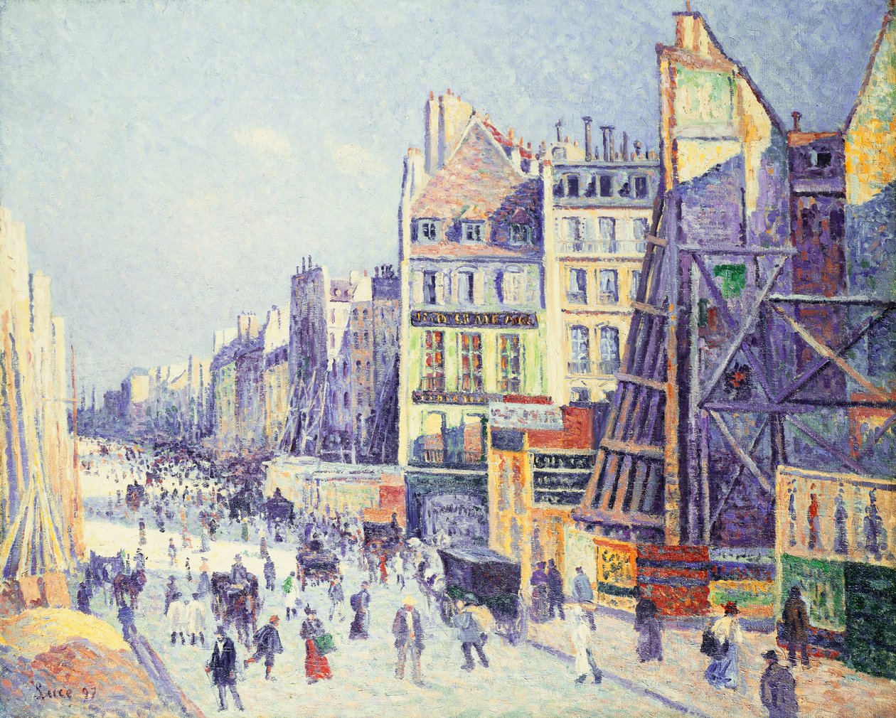 La Rue Reaumur, 1897 door Maximilien Luce