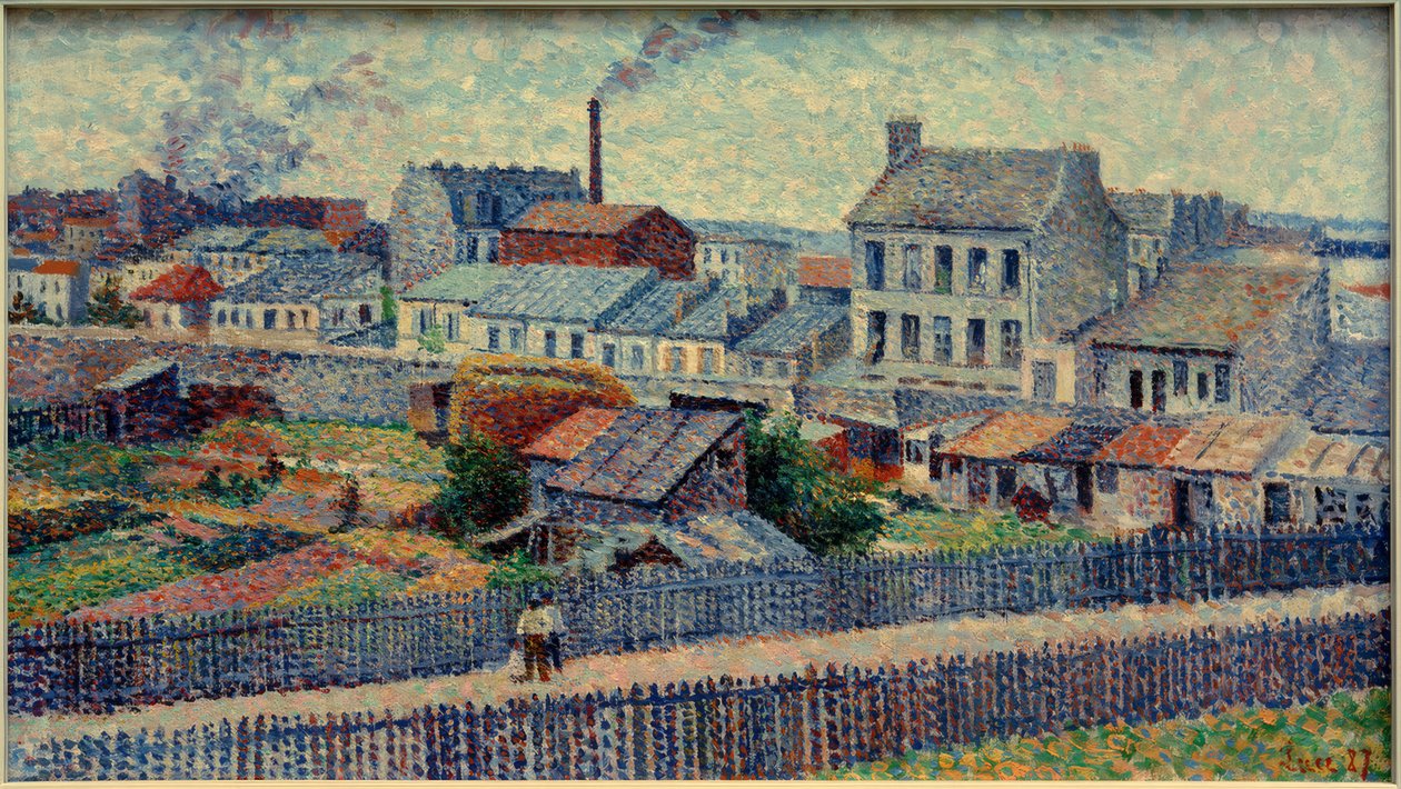 Terrein in Montmartre, Rue Championnet door Maximilien Luce