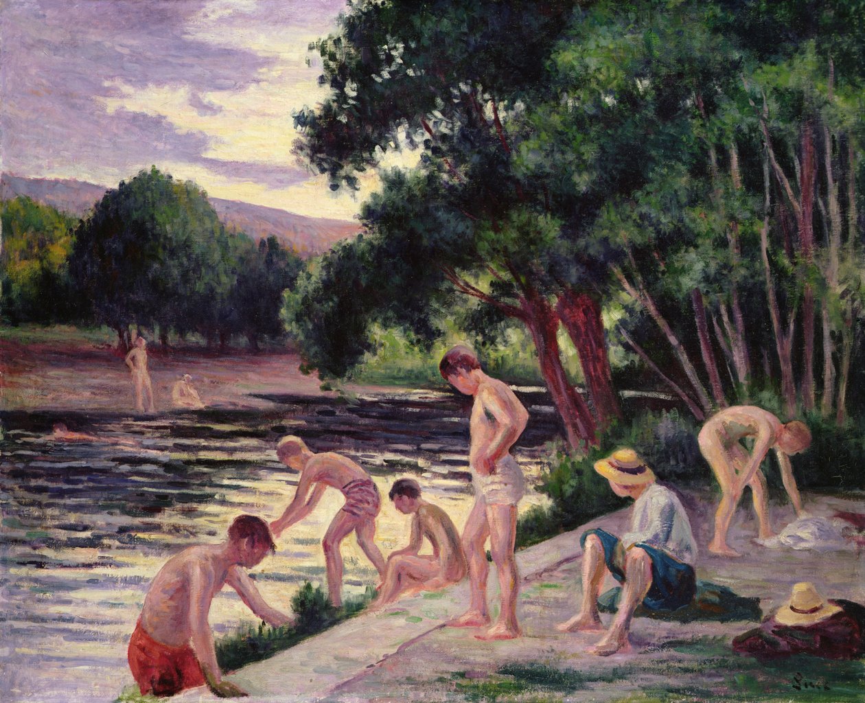 De Baders door Maximilien Luce