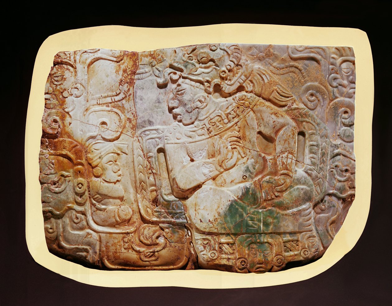 Pectorale van de Koning en een hoveling uit Tikal door Mayan