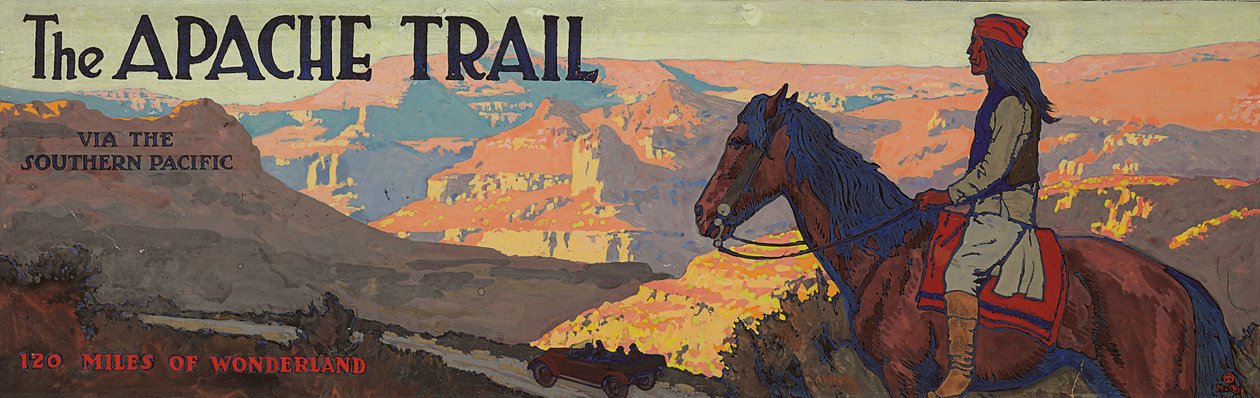 Het Apache Trail via de Southern Pacific door Maynard Dixon