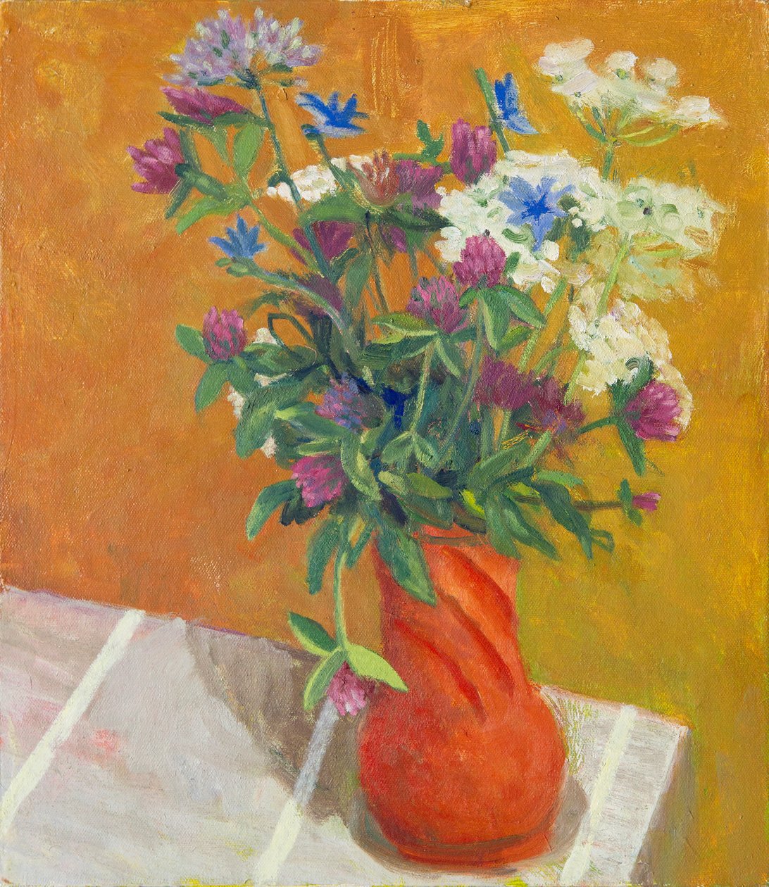 Wilde bloemen, 2017 (olieverf op doek) door Megan Williamson