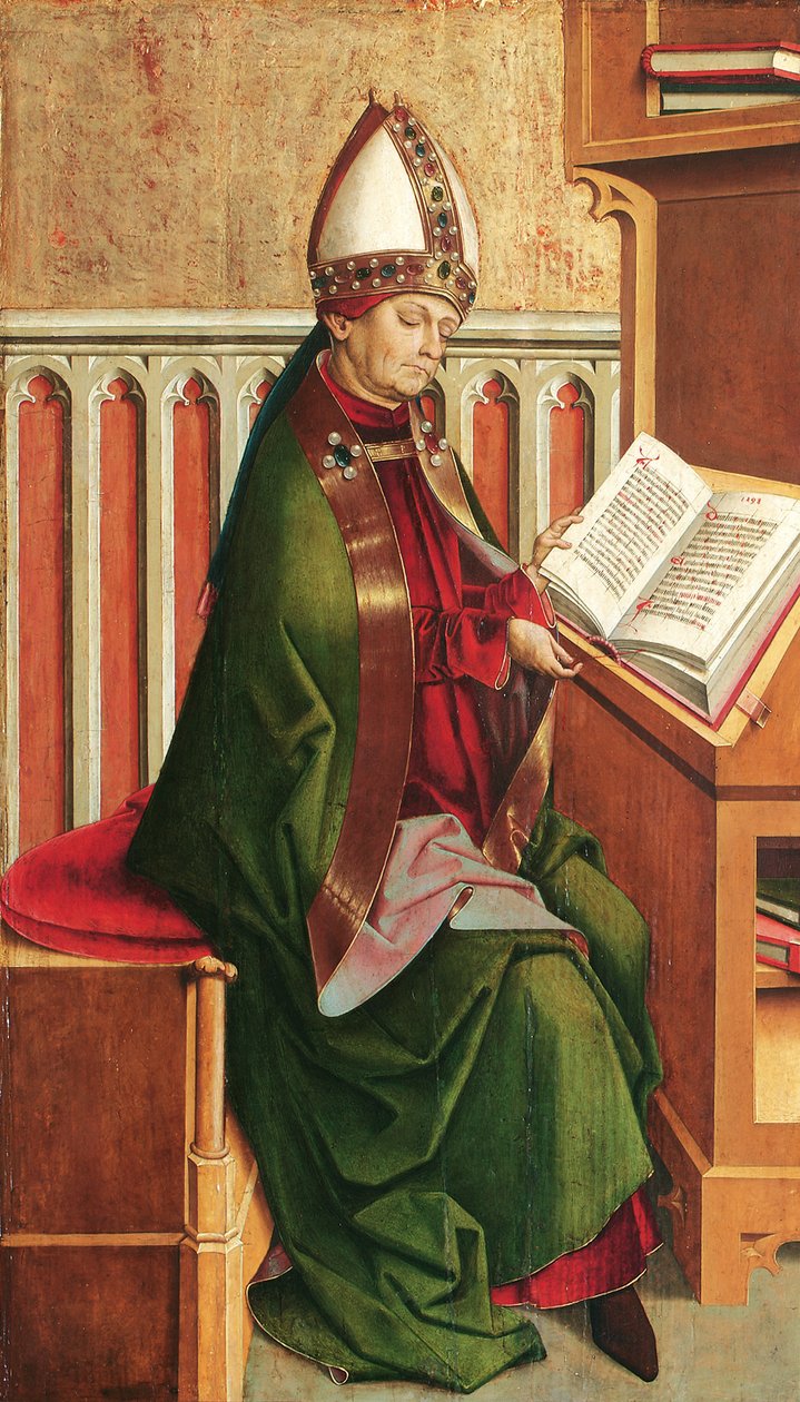 Heilige Ambrosius door Meister von Großgmain