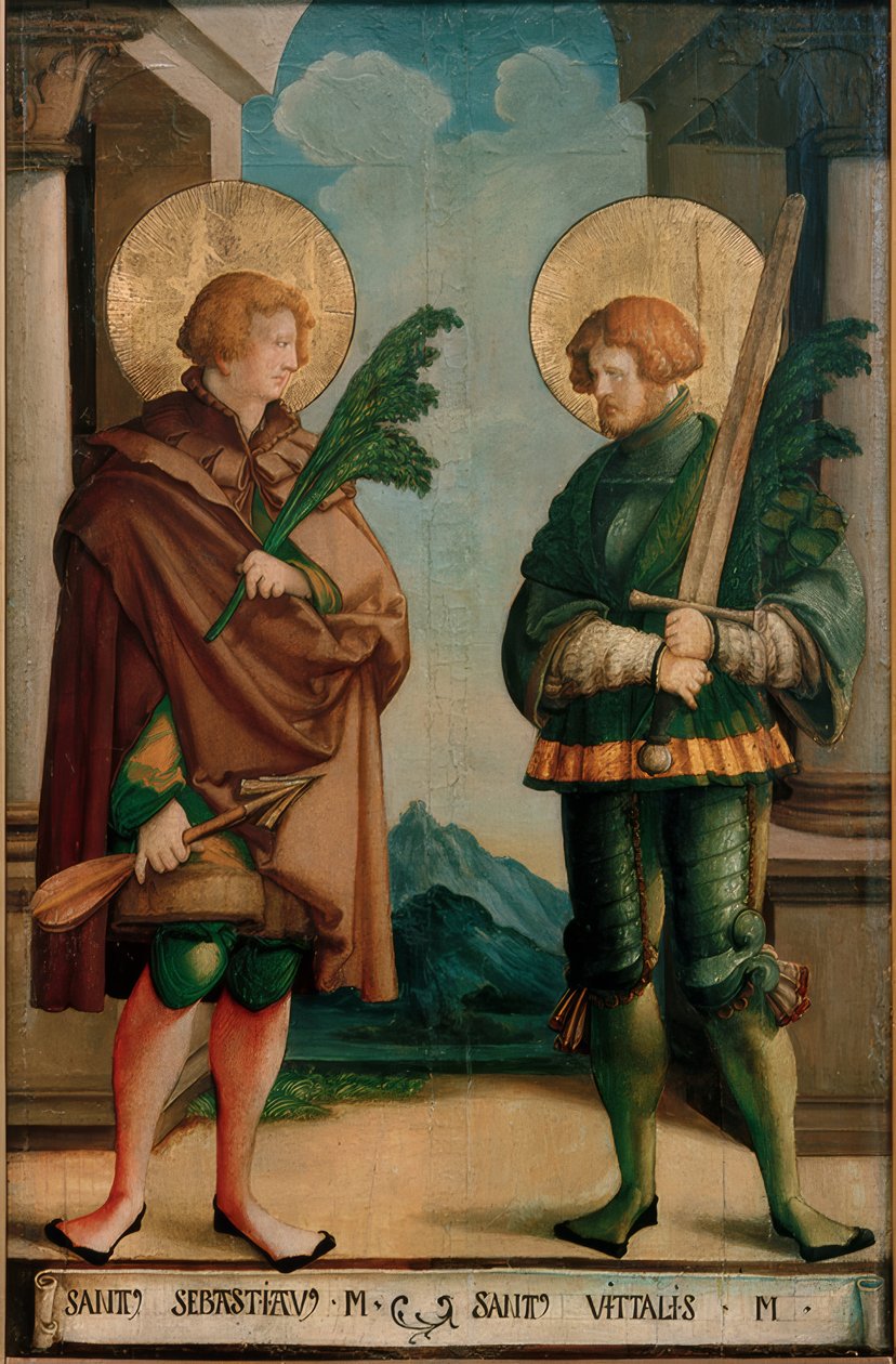 De heiligen Sebastian en Vitalis door Meister von Messkirch