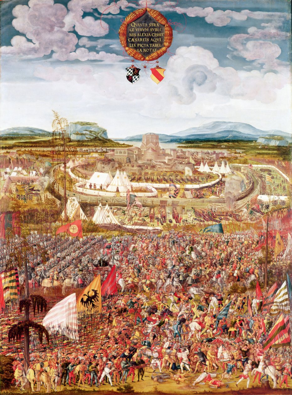 Alesia Belegerd door Julius Caesar (101-44 v.Chr.) door Melchior Feselen