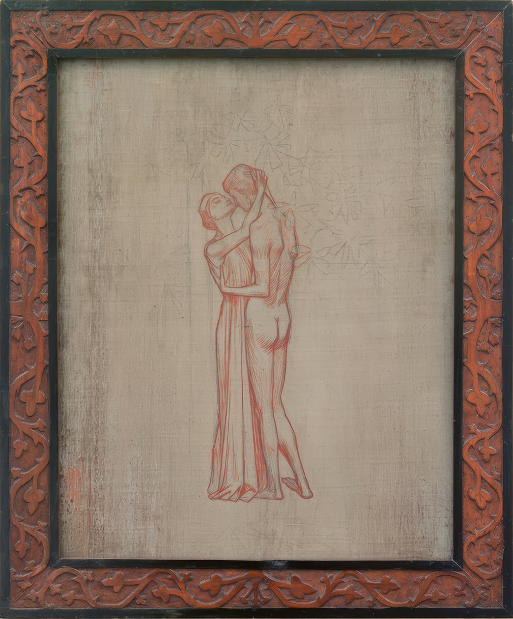 Omarmend paar door Melchior Lechter