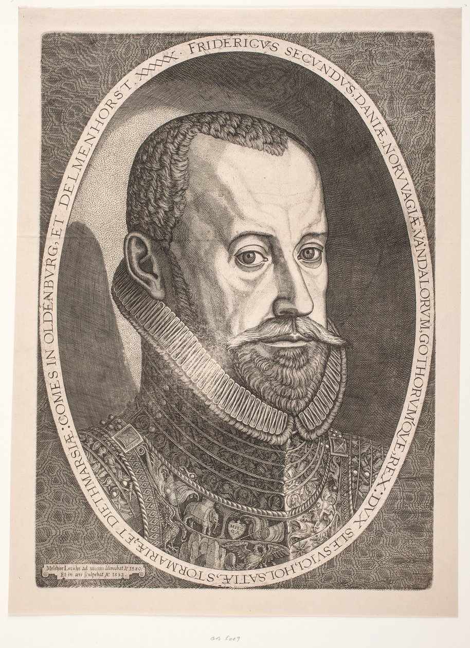 Koning Frederik II door Melchior Lorck