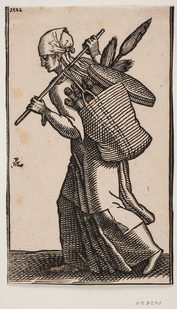 Bezemverkoper door Melchior Lorck