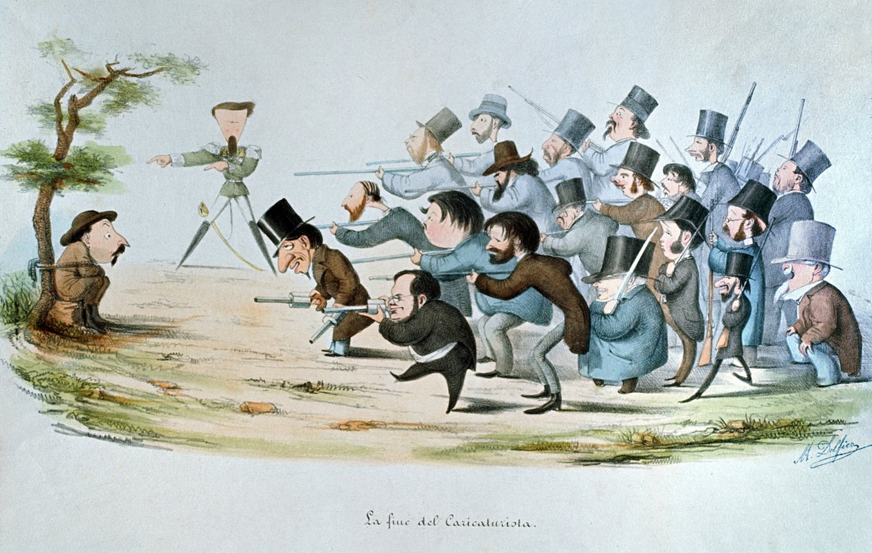 Het einde van een karikaturist, 1860 door Melchiorre Delfico