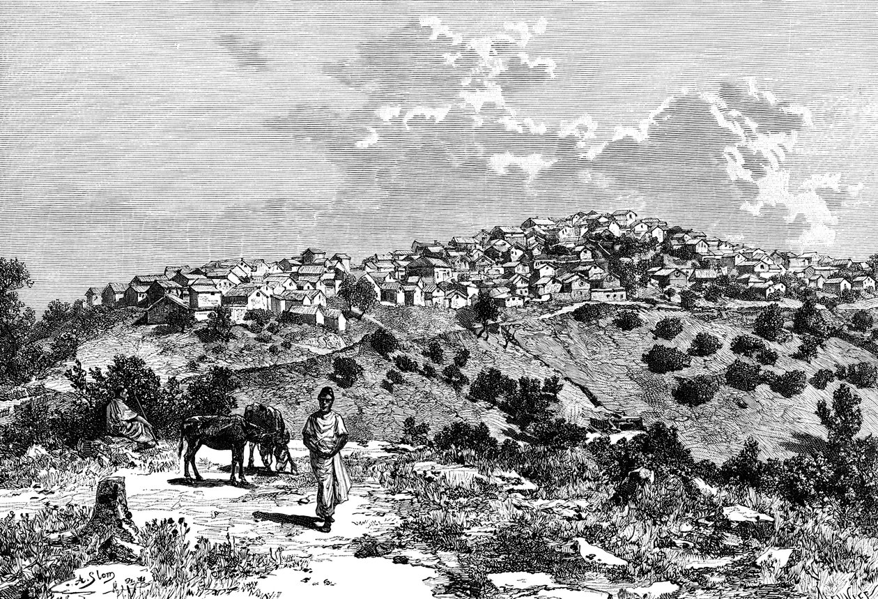 Een Kabyle-dorp, Noord-Afrika door Meunier