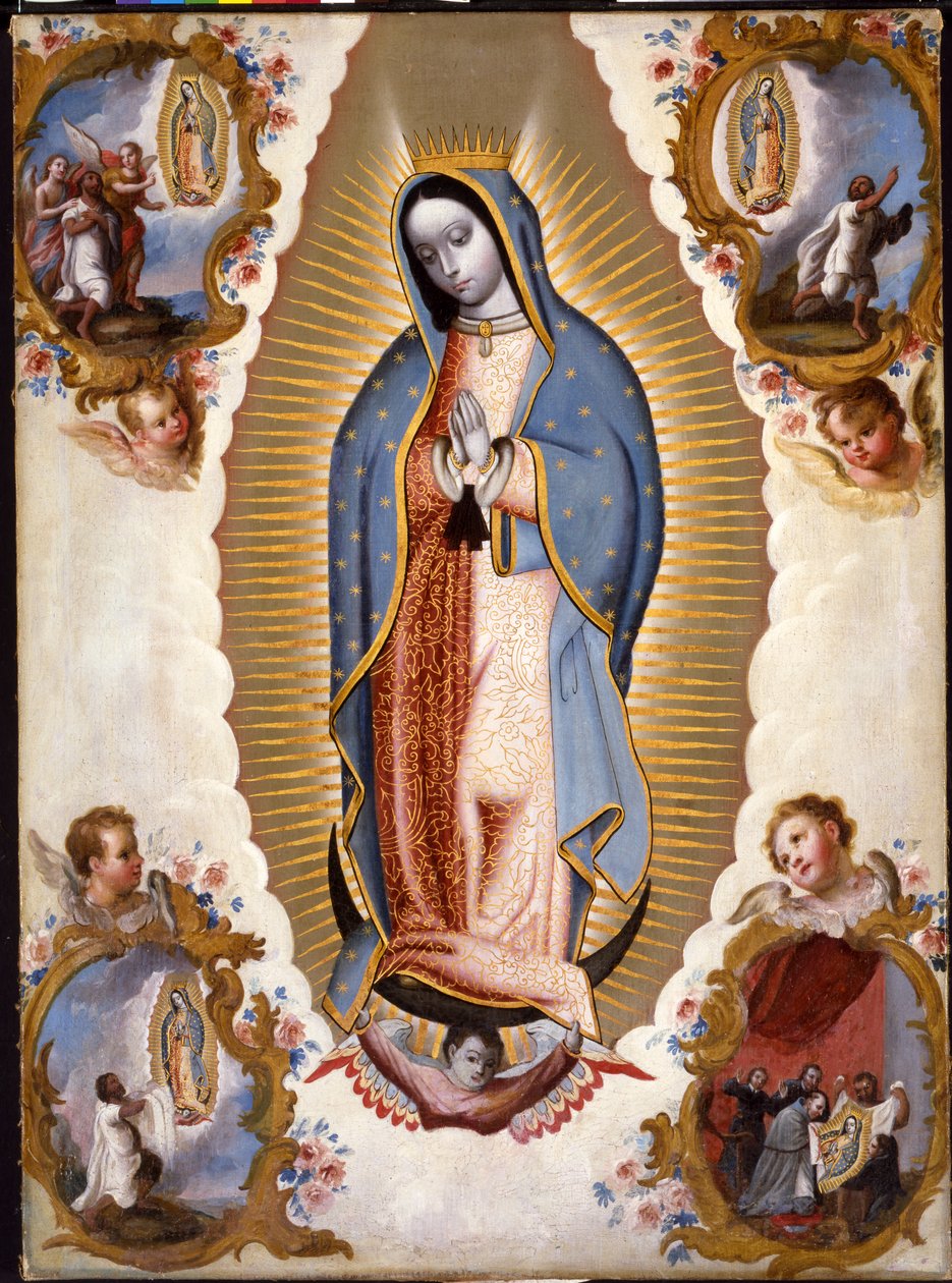 De Maagd van Guadalupe door Mexican School