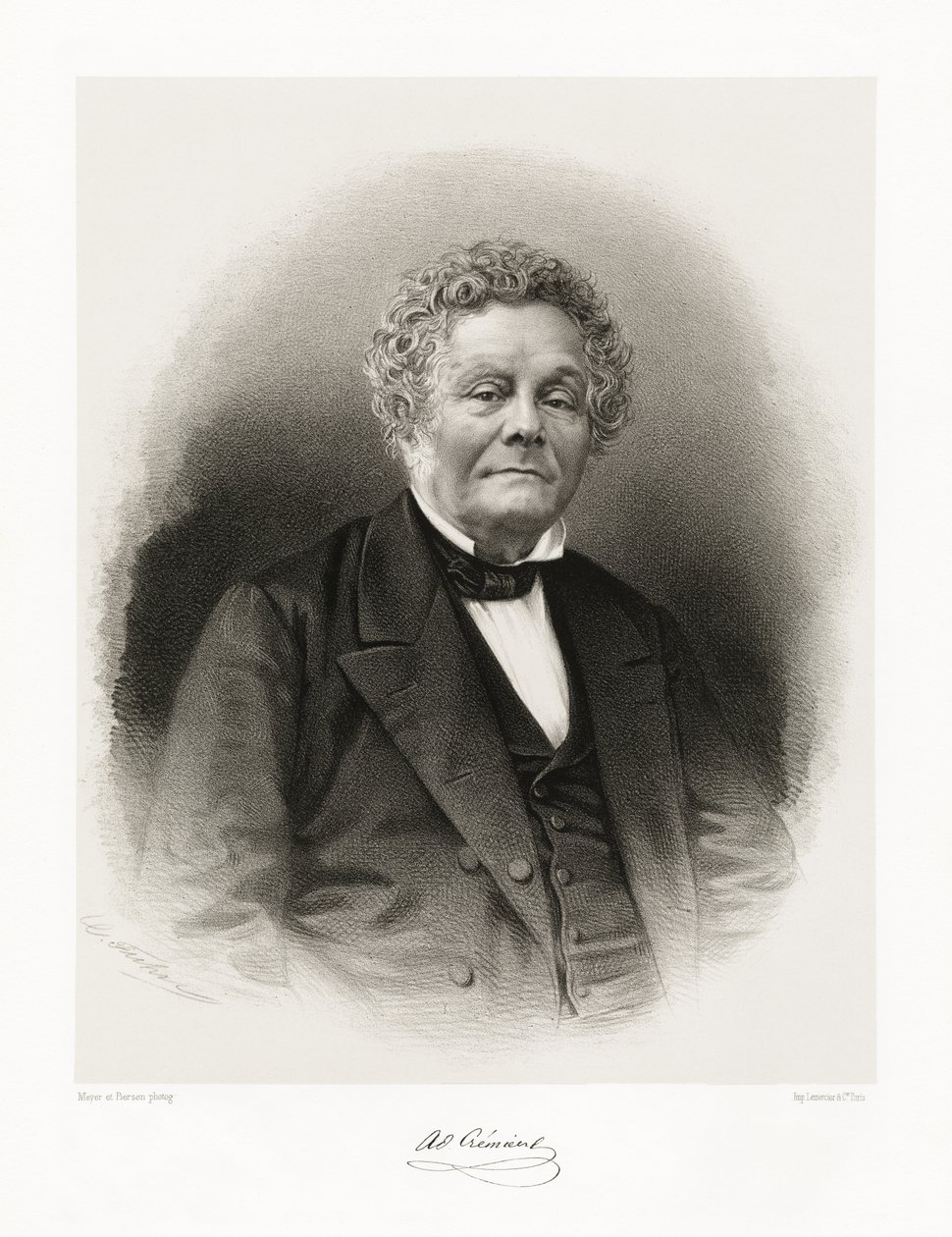 Isaac Adolphe Crémieux door Meyer and Pierson