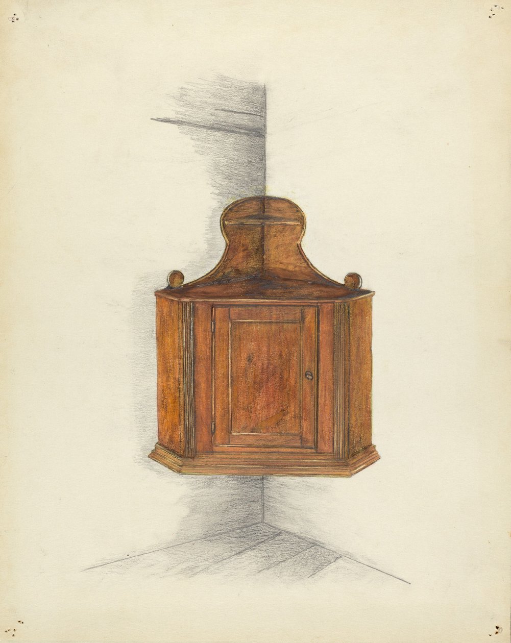 Hoekkast, ca. 1953 door Meyer Goldbaum