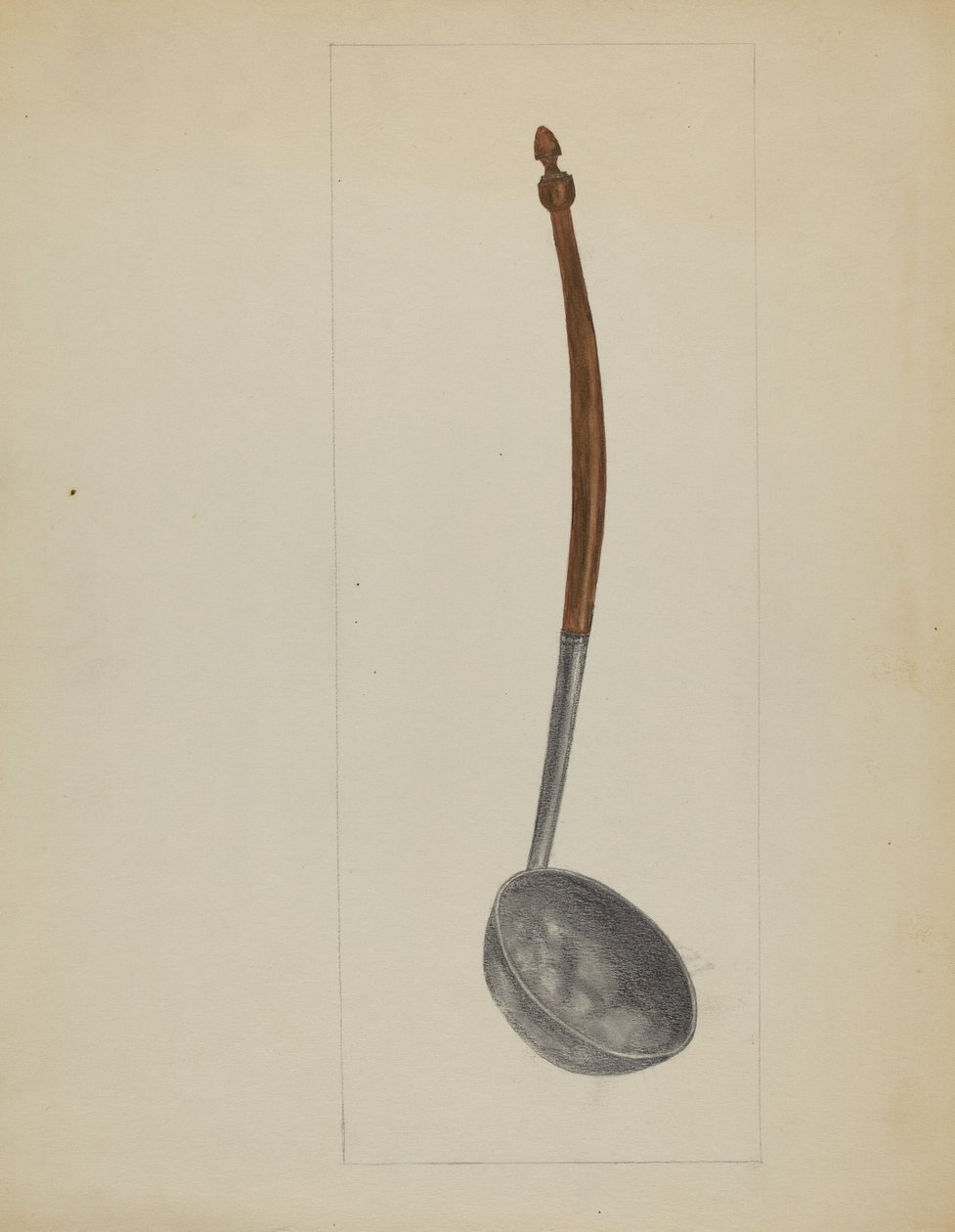 Tin lepel, ca. 1936 door Meyer Goldbaum
