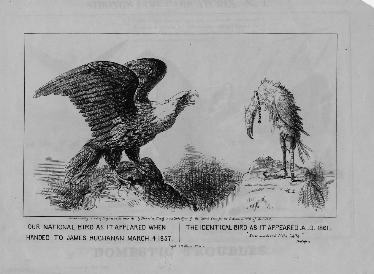 Onze nationale vogel, gepubliceerd 1861 door Michael Angelo Woolf