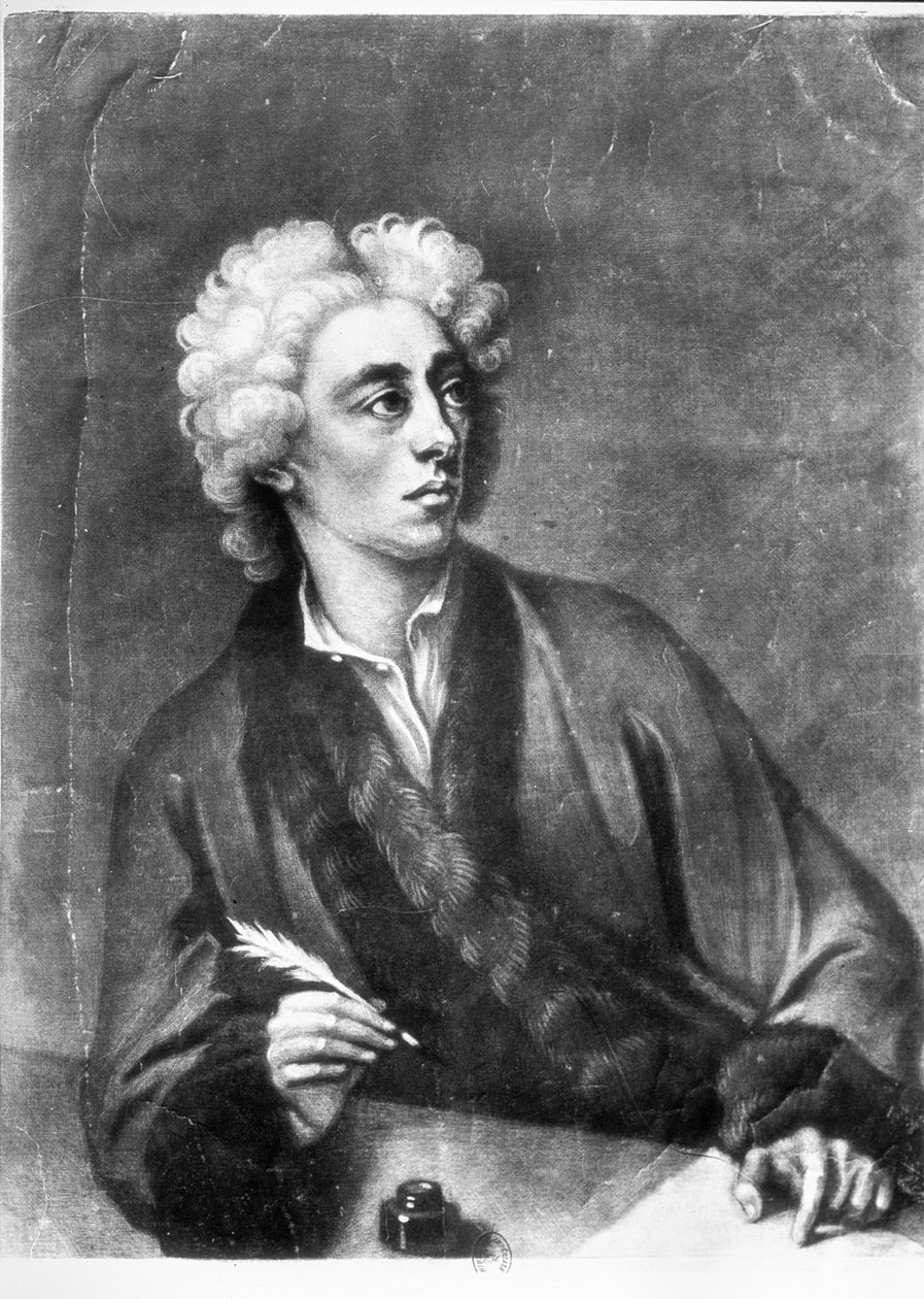 Portret van Alexander Pope (1686-1744) door Michael Dahl