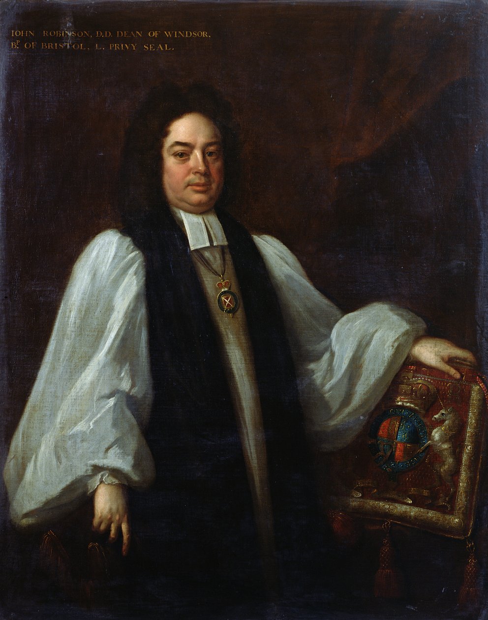 Portret van Bisschop John Robinson (1650-1723) ca. 1711 door Michael Dahl