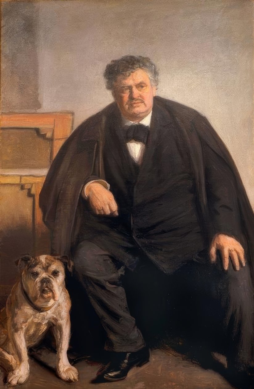 De schilder Carl Locher met tijger door Michael Peter Ancher