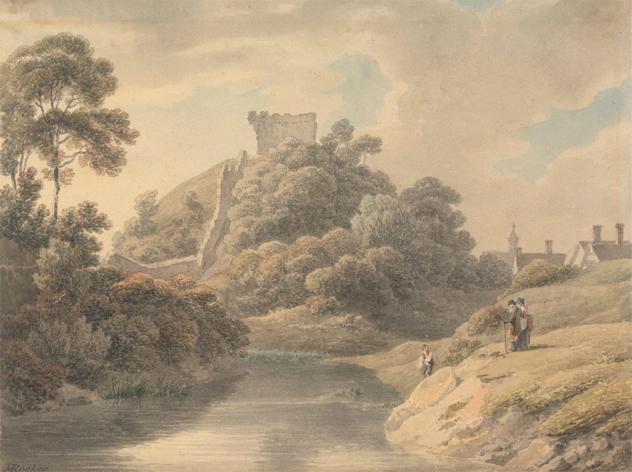 Clare Castle, Suffolk door Michael Angelo Rooker
