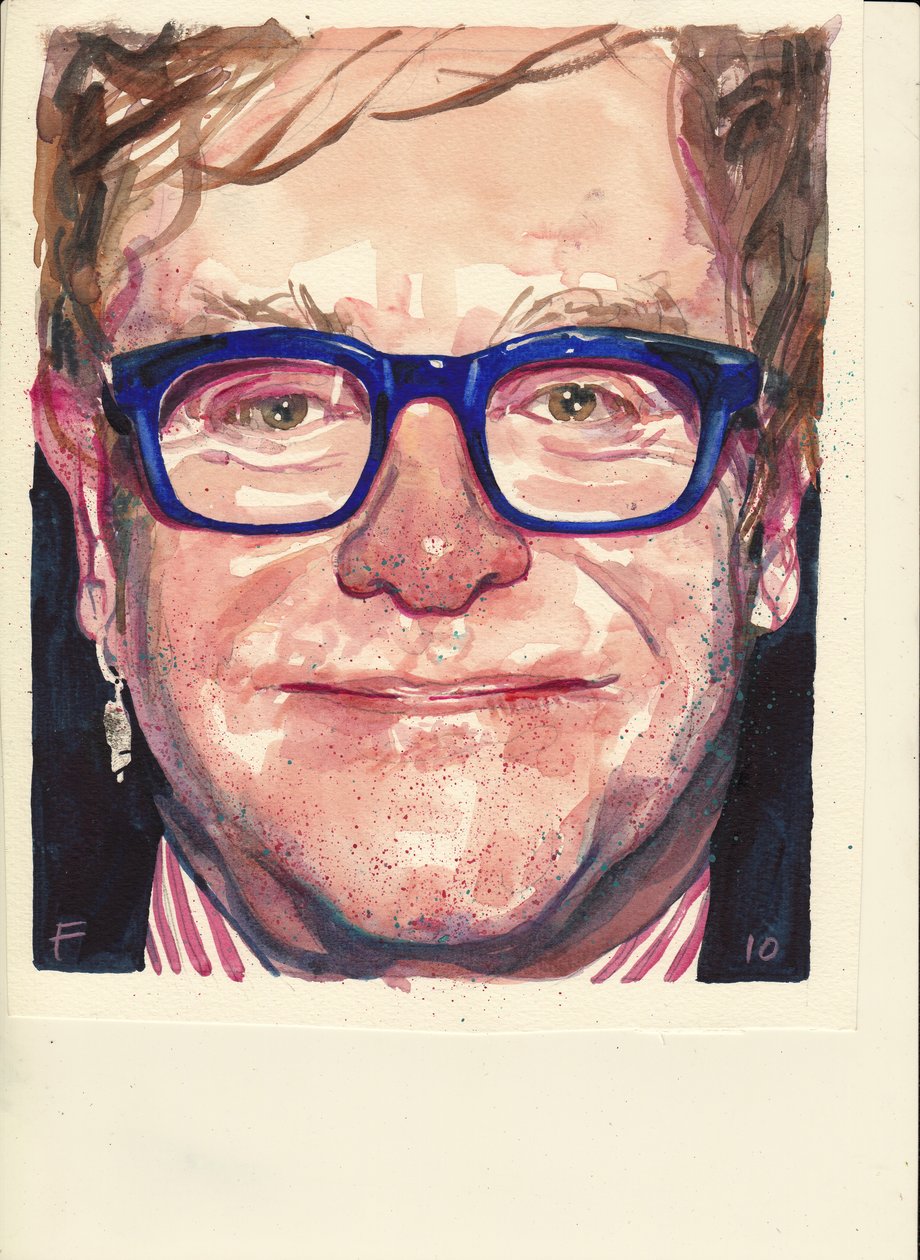 Elton John door Michael Frith